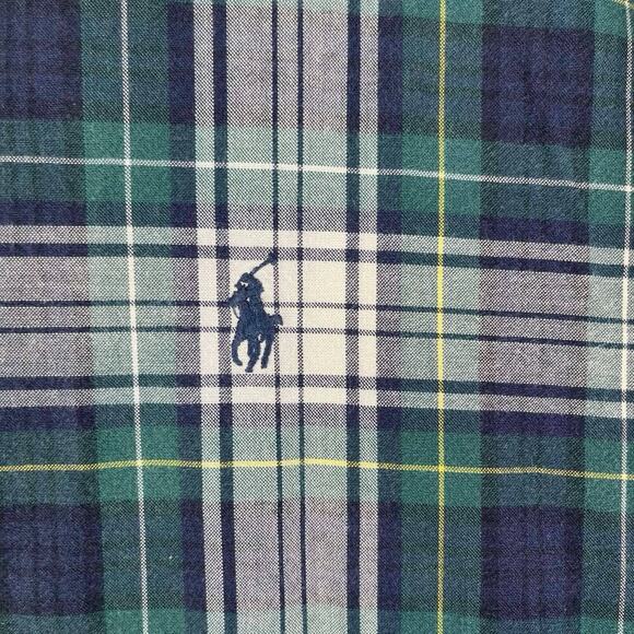 Polo Ralph Lauren Oxford Shirt Men’s Size XL Blake Green Plaid LS Button Down - Picture 4 of 8